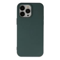 Newface iPhone 14 Pro Kılıf Nano içi Kadife Silikon - Koyu Yeşil