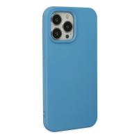 Newface iPhone 14 Pro Max Kılıf Nano içi Kadife Silikon - Mavi