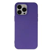 Newface iPhone 14 Pro Max Kılıf Nano içi Kadife Silikon - Mor