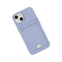 Newface iPhone 14 Plus Kılıf Kelvin Kartvizitli Silikon - Lila