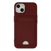 Newface iPhone 14 Plus Kılıf Kelvin Kartvizitli Silikon - Bordo