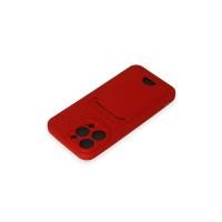 Newface iPhone 14 Pro Max Kılıf Kelvin Kartvizitli Silikon - Kırmızı