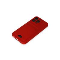 Newface iPhone 14 Pro Max Kılıf Kelvin Kartvizitli Silikon - Kırmızı