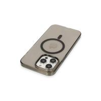 Newface iPhone 13 Pro Max Kılıf Tron Şeffaf Magsafe Kapak - Siyah