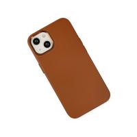 Newface iPhone 14 Plus Kılıf Asya Deri Silikon - Kahverengi