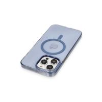 Newface iPhone 13 Pro Max Kılıf Tron Şeffaf Magsafe Kapak - Mavi