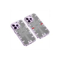 Newface iPhone 13 Pro Kılıf Mekanik Bumper Kapak - Derin Mor