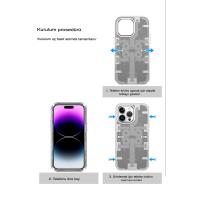 Newface iPhone 13 Pro Kılıf Mekanik Bumper Kapak - Derin Mor