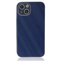 Newface iPhone 14 Plus Kılıf Glass Kapak - Lacivert
