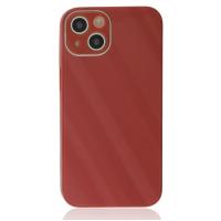 Newface iPhone 14 Plus Kılıf Glass Kapak - Bordo