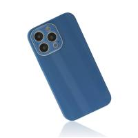 Newface iPhone 14 Pro Max Kılıf Glass Kapak - Mavi