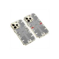 Newface iPhone 14 Pro Kılıf Mekanik Bumper Kapak - Gold