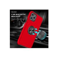 Newface iPhone 11 Pro Max Kılıf Elit Yüzüklü Kapak - Kırmızı