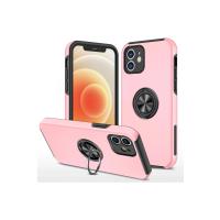 Newface iPhone 12 Kılıf Elit Yüzüklü Kapak - Pembe