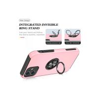 Newface iPhone 12 Kılıf Elit Yüzüklü Kapak - Pembe