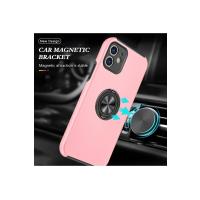 Newface iPhone 12 Kılıf Elit Yüzüklü Kapak - Pembe