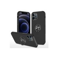 Newface iPhone 12 Pro Kılıf Elit Yüzüklü Kapak - Siyah