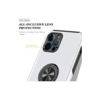 Newface iPhone 12 Pro Kılıf Elit Yüzüklü Kapak - Gümüş