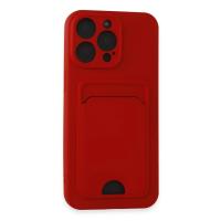 Newface iPhone 15 Pro Kılıf Kelvin Kartvizitli Silikon - Kırmızı