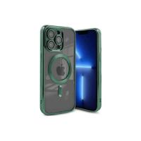 Newface iPhone 15 Pro Kılıf Kross Magneticsafe Kapak - Koyu Yeşil