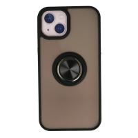 Newface iPhone 15 Kılıf Montreal Yüzüklü Silikon Kapak - Siyah