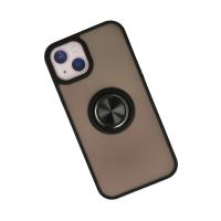 Newface iPhone 15 Kılıf Montreal Yüzüklü Silikon Kapak - Siyah