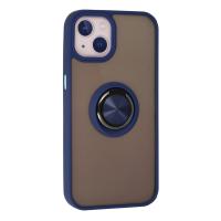 Newface iPhone 15 Kılıf Montreal Yüzüklü Silikon Kapak - Lacivert