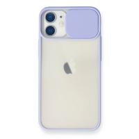 Newface iPhone 11 Kılıf Palm Buzlu Kamera Sürgülü Silikon - Lila