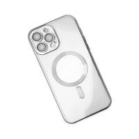 Newface iPhone 14 Pro Kılıf Kross Magneticsafe Kapak - Gümüş