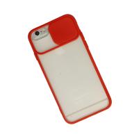 Newface iPhone 6 Kılıf Palm Buzlu Kamera Sürgülü Silikon - Kırmızı