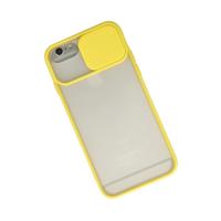 Newface iPhone 6 Kılıf Palm Buzlu Kamera Sürgülü Silikon - Sarı