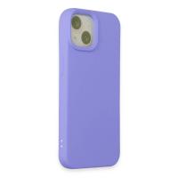 Newface iPhone 15 Kılıf Nano içi Kadife Silikon - Lila