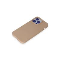 Newface iPhone 15 Pro Max Kılıf Nano içi Kadife Silikon - Pudra