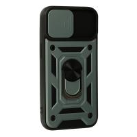 Newface iPhone 15 Kılıf Pars Lens Yüzüklü Silikon - Yeşil