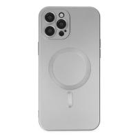 Newface iPhone 12 Pro Max Kılıf Moshi Lens Magneticsafe Silikon - Gümüş