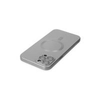 Newface iPhone 12 Pro Max Kılıf Moshi Lens Magneticsafe Silikon - Gümüş