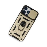 Newface iPhone 15 Pro Max Kılıf Pars Lens Yüzüklü Silikon - Gold