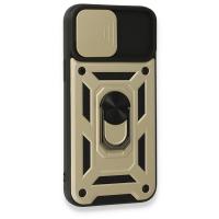 Newface iPhone 15 Pro Max Kılıf Pars Lens Yüzüklü Silikon - Gold