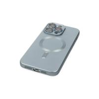 Newface iPhone 14 Pro Kılıf Moshi Lens Magneticsafe Silikon - Sierra Blue