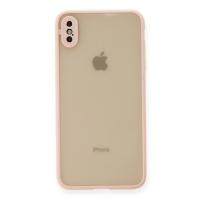 Newface iPhone XS Max Kılıf Montreal Silikon Kapak - Pembe