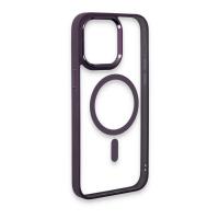 Newface iPhone 15 Pro Kılıf Room Magneticsafe Silikon - Derin Mor