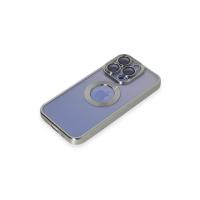 Newface iPhone 15 Pro Kılıf Slot Silikon - Gümüş