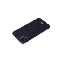 Newface iPhone 11 Pro Max Kılıf Kelvin Kartvizitli Silikon - Derin Mor
