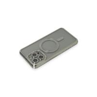 Newface iPhone 15 Pro Kılıf Joke Simli Magneticsafe Kılıf - Gri