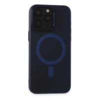 Newface iPhone 15 Pro Kılıf Lodos Magneticsafe Mat Kapak - Mavi