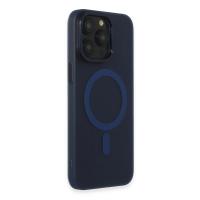 Newface iPhone 15 Pro Kılıf Lodos Magneticsafe Mat Kapak - Mavi