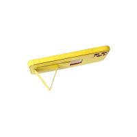 Newface iPhone 11 Pro Max Kılıf Coco Deri Standlı Kapak - Sarı