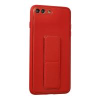 Newface iPhone 7 Plus Kılıf Coco Deri Standlı Kapak - Kırmızı