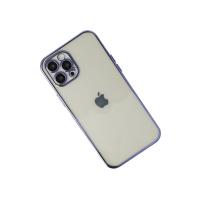 Newface iPhone 12 Pro Kılıf Razer Lensli Silikon - Mor