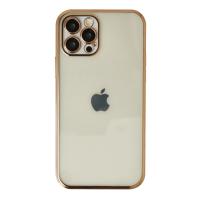 Newface iPhone 12 Pro Max Kılıf Razer Lensli Silikon - Gold